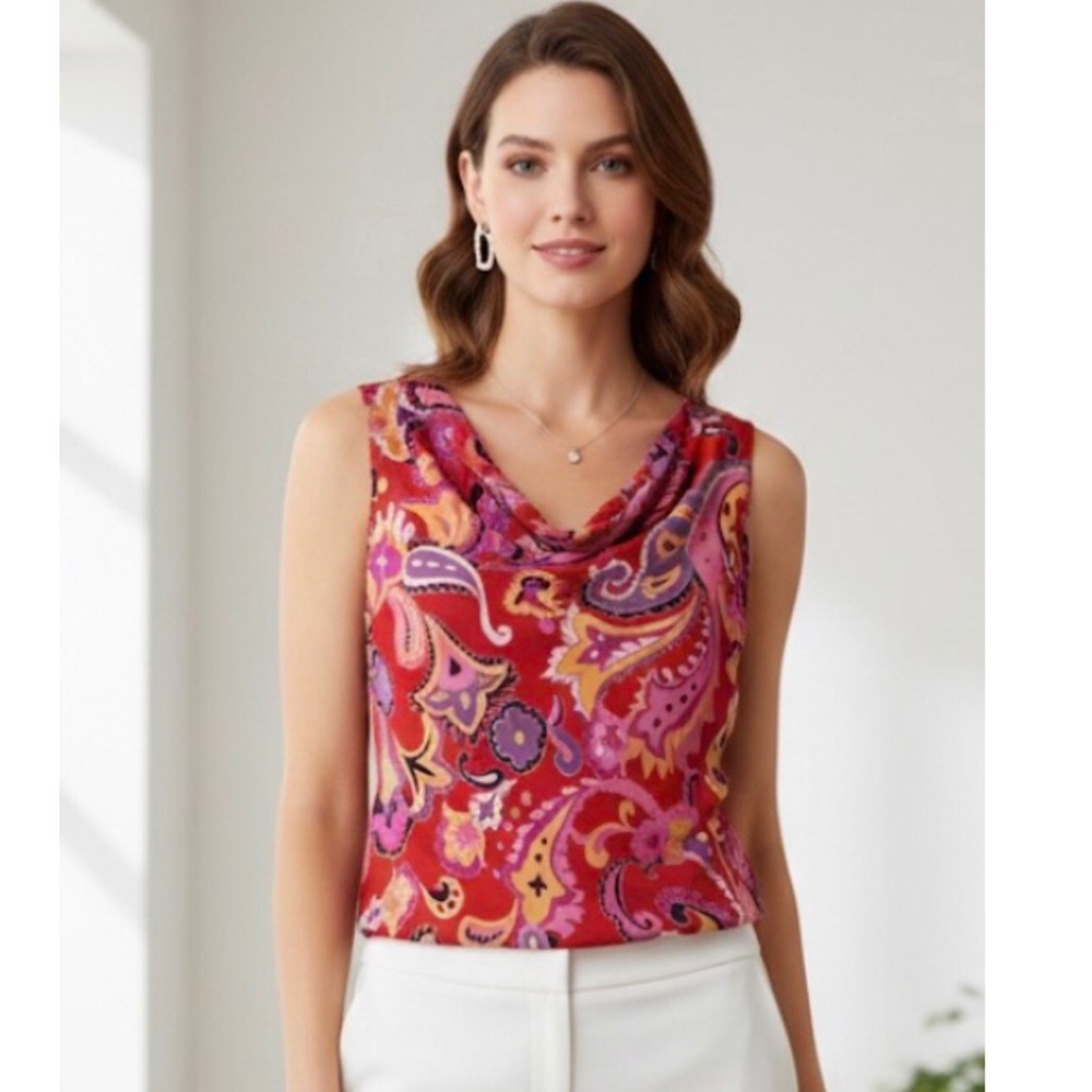 Jennifer Lloyd Sleeveless Print Blouse